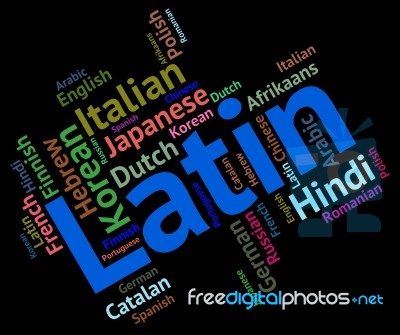 Latin Language Means Words Communication And Word Stock Image