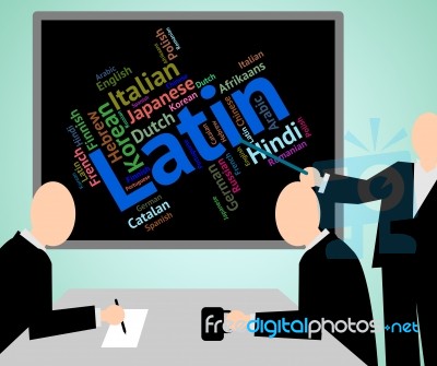 Latin Language Means Words Communication And Word Stock Image