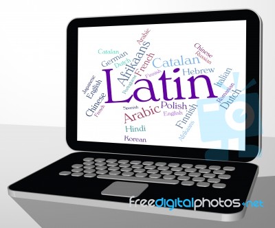 Latin Language Shows Dialect Word And International Stock Image