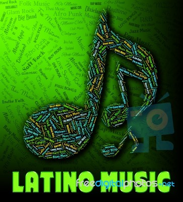 Latino Music Means Sound Tracks And Harmonies Stock Image