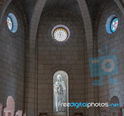 Latrun Church Inside Stock Photo