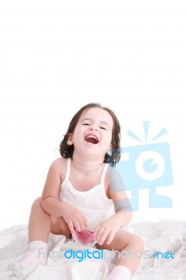 Laughing Little Child Stock Photo