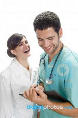 Laughing Medical Professionals Stock Photo