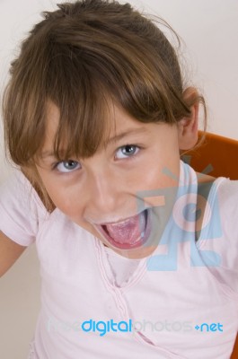 Laughing Sweet Little Girl Stock Photo