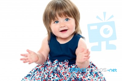 Laughing Toddler Stock Photo