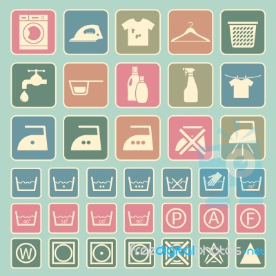 Laundry And Washing Icon Stock Image