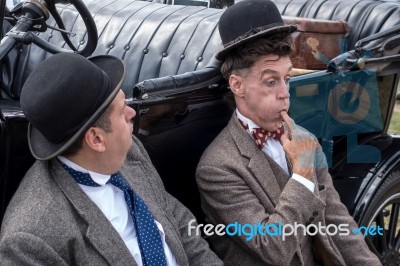 Laurel And Hardy Lookalikes Stock Photo