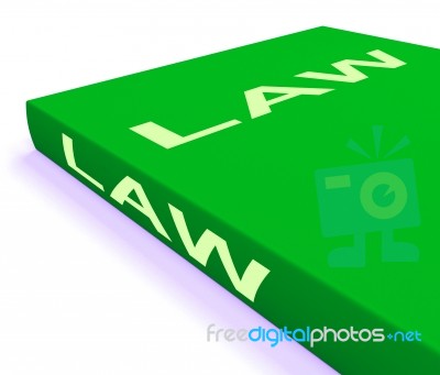 Law Book Shows Books About Legal Justice Stock Image