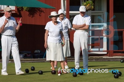 Lawn Bowls Match Stock Photo