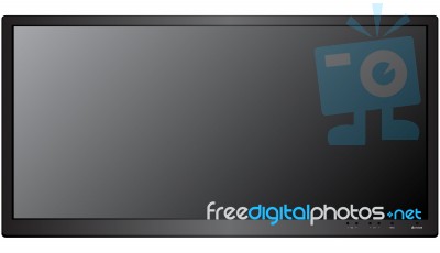 Lcd Television Isolated Stock Image