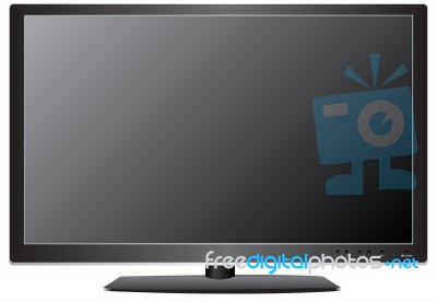 Lcd/led Television Isolated Stock Image