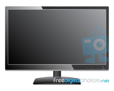 Lcd/led Television Isolated Stock Image