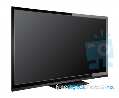 Lcd/led Television Isolated Stock Image