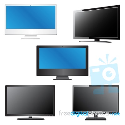 Lcd/led Television Isolated Stock Image