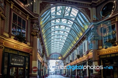 Leadenhall Market On A Sunday Stock Photo