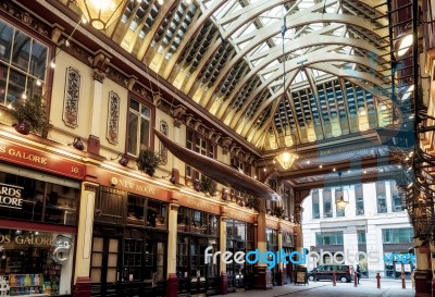 Leadenhall Market On A Sunday Stock Photo