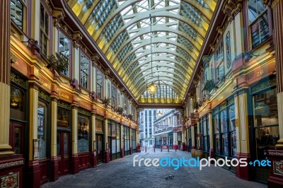 Leadenhall Market On A Sunday Stock Photo