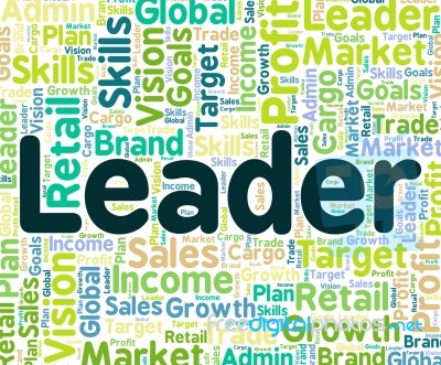 Leader Word Represents Manage Led And Authority Stock Image