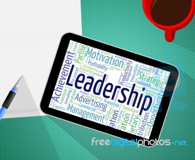 Leadership Word Shows Authority Directing And Led Stock Image