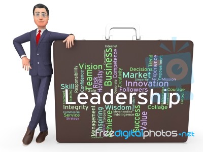 Leadership Words Represents Influence Guidance And Control Stock Image