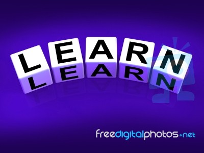 Learn Blocks Show Education Studying And Learning Stock Image