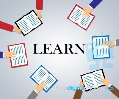 Learn Books Shows Training Education And Study Stock Image