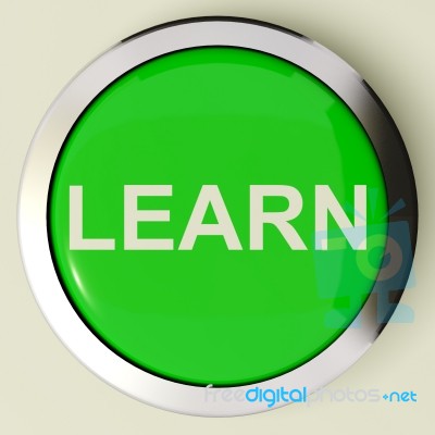 Learn Button Or Icon Stock Image