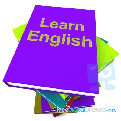 Learn English Stacked Book Stock Image