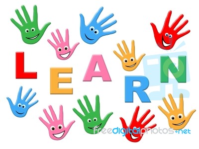 Learn Kids Represents Childhood Schooling And Training Stock Image