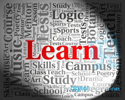 Learn Word Meaning Words College And Education Stock Image