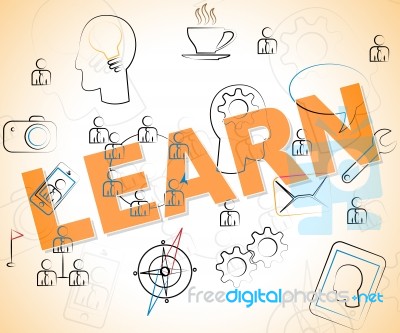 Learn Word Means Educate Educated And Development Stock Image