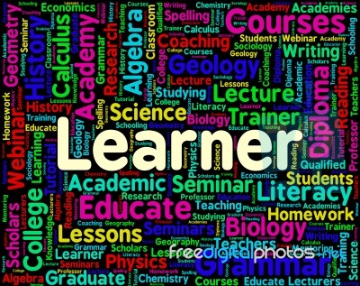 Learner Word Indicating Studying Tutoring And Development Stock Image