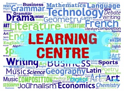 Learning Centre Represents University Educating And Word Stock Image