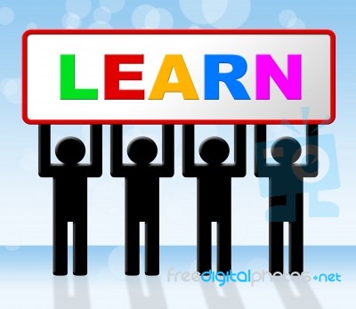 Learning Learn Means Educating Tutoring And College Stock Image