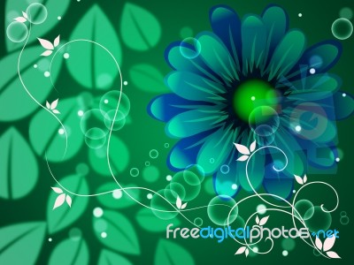 Leaves Background Means Petals Blooming And Floral Stock Image