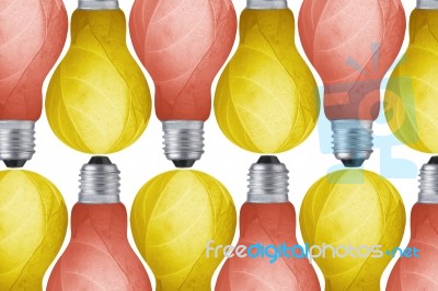 Leaves Light Bulb Stock Photo