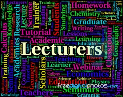 Lecturers Word Meaning Address Speeches And Presentations Stock Image