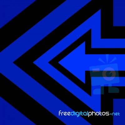 Left Arrow Background Blue Stock Image