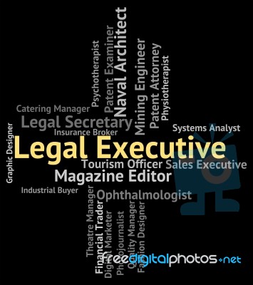 Legal Executive Indicating Senior Administrator And Lawyers Stock Image