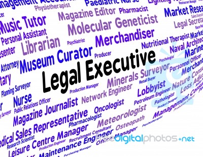 Legal Executive Means Managing Director And Attorney Stock Image