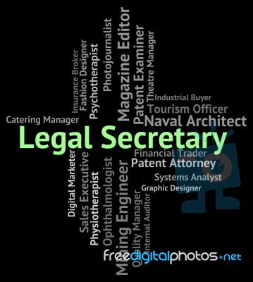 Legal Secretary Shows Personal Assistant And Pa Stock Image