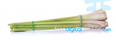 Lemon Grass Isolated On The White Background Stock Photo