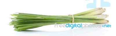 Lemon Grass Isolated On The White Background Stock Photo