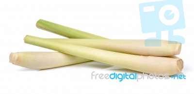 Lemon Grass Isolated On The White Background Stock Photo