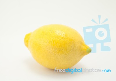 Lemon Isolate On White Background Stock Photo