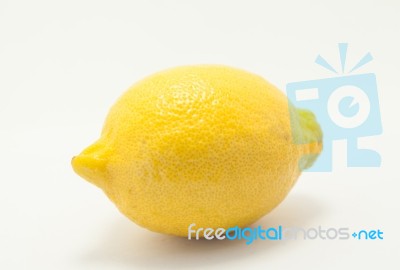 Lemon Isolate On White Background Stock Photo