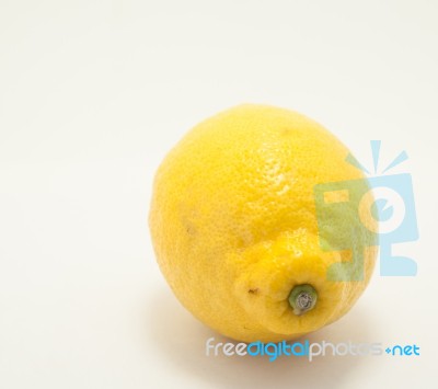 Lemon Isolate On White Background Stock Photo