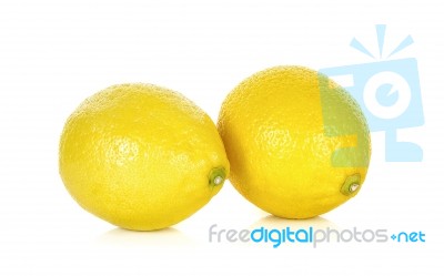 Lemon Isolated On The White Background Stock Photo