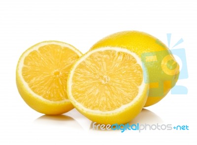 Lemon Isolated On The White Background Stock Photo