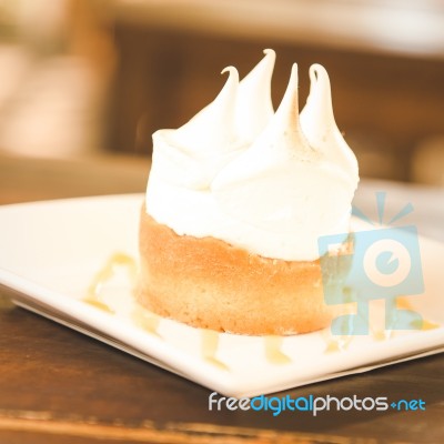 Lemon Meringue Pie Stock Photo